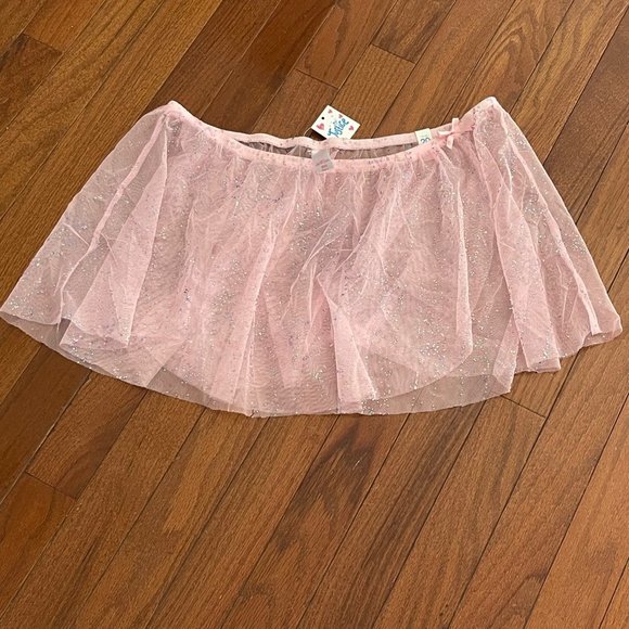 New Justice Juniors Pink Gem Tulle Sheer Dance Ballet Skirt Size 20 - Picture 1 of 8